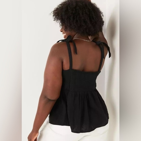 NWT! Old Navy Tie-Shoulder Waist-Defined Swing Cami Blouse - Medium 🤎 - Picture 6 of 10